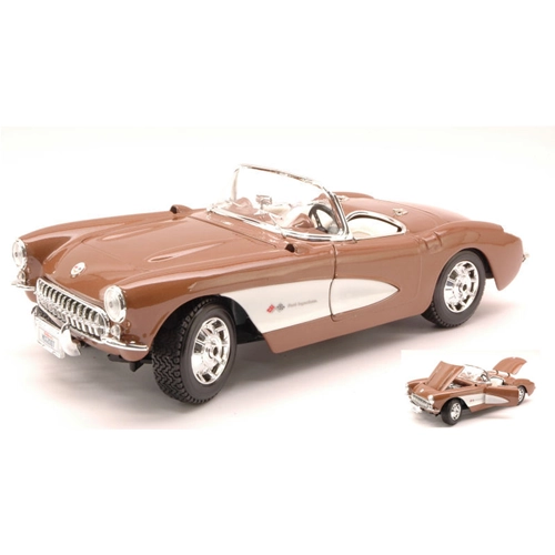 CHEVROLET CORVETTE 1957 METALLIC BRONZE 1:18 Maisto Auto Stradali Modellino