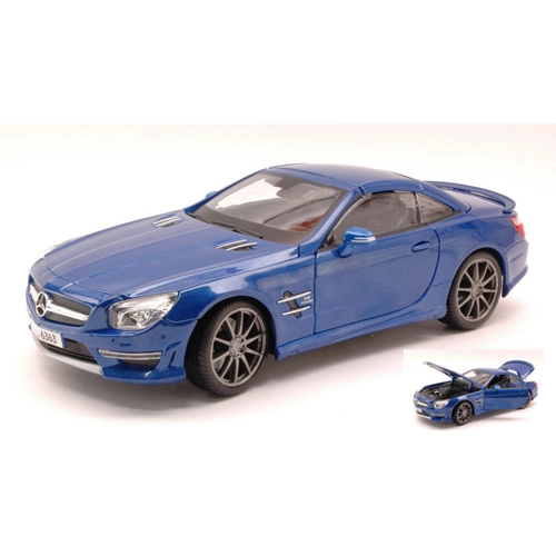 MERCEDES SL 63 AMG 45th ANNIVERSARY 2013 HARD TOP METALLIC BLUE 1:18 Maisto Auto Stradali Modellino