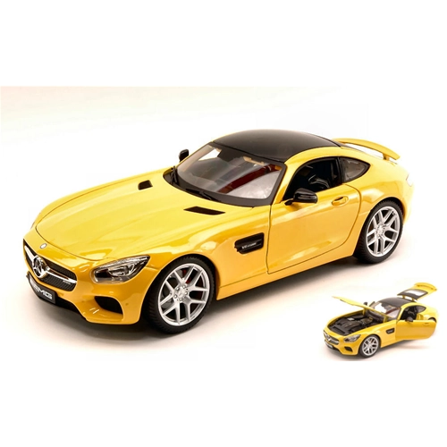 MERCEDES AMG GT 2014 YELLOW 1:18 Maisto Auto Stradali Modellino