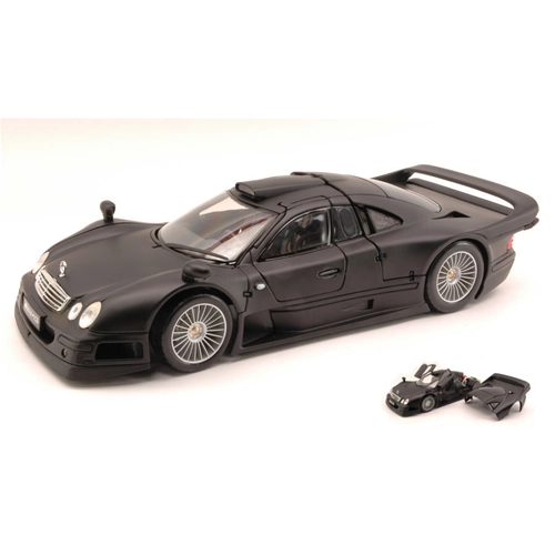 MERCEDES CLK-GTR STREET VERSION 1997 MATT BLACK 1:18 Maisto Auto Stradali Modellino