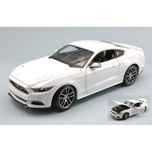 FORD MUSTANG GT 50 YEAR (LIMITED EDIT.5 UNITS) 2015 WHITE 1:18 Maisto Auto Stradali Modellino