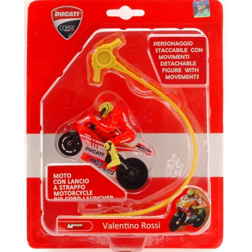 DUCATI V.ROSSI 2011 cm 8 BLISTER CON LANCIO A STRAPPO Mondo Motors Moto Modellino