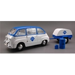 FIAT 600 MULTIPLA ARAL+CARRELLO 1:18 Miniminiera Veicoli Commerciali Modellino