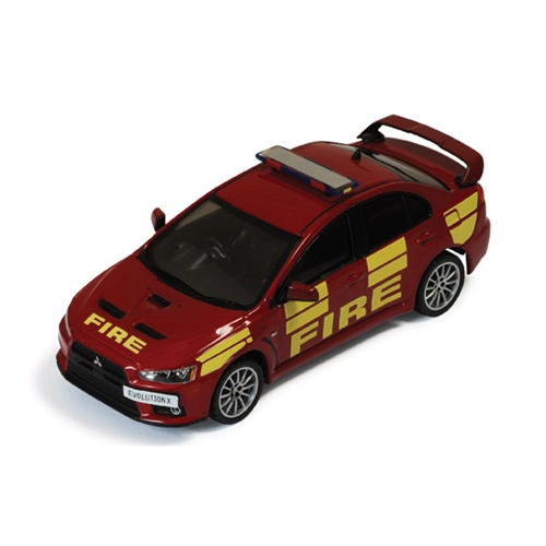 MITSUBISHI LANCER EVO X 2011 WEST MIDLANDS FIRE DEPARTMENT 1:43 Ixo Model Pompieri Modellino