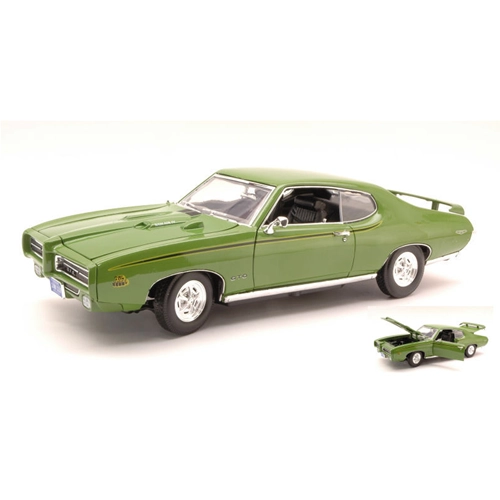 PONTIAC GTO JUDGE 1969 GREEN 1:18 MotorMax Auto Stradali Modellino