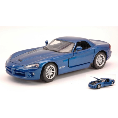 DODGE VIPER SRT-10 2003 BLUE METALLIC 1:24 MotorMax Auto Stradali Modellino