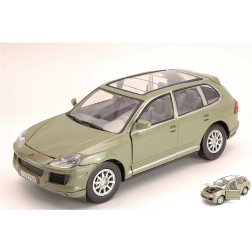 PORSCHE CAYENNE 2008 OLIVE GREEN 1:24 MotorMax Auto Stradali Modellino