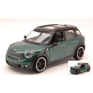 MINI COOPER S COUNTRYMAN 2011 GREEN W/BLACK ROOF 1:24 MotorMax Auto Stradali Modellino