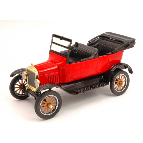FORD MODEL T TOURING 1925 RED 1:24 MotorMax Auto d'Epoca Modellino