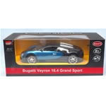 BUGATTI VEYRON 16.4 GRAND SPORT 2014 RADIOCOMANDO BLUE/BLACK 1:14 MZ Model Radiocomando Modellino