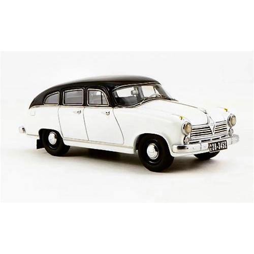 BORGWARD H 2400 1955 WHITE/BLACK 1:43 Neo Scale Models Auto Stradali Modellino