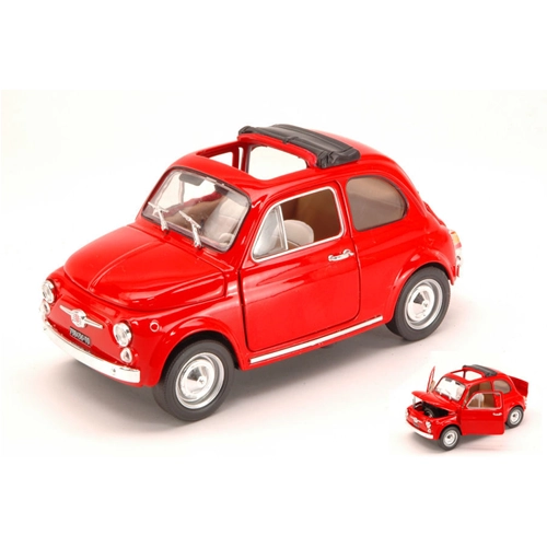 FIAT 500 F 1965 RED 1:24 Editoria Auto Stradali Modellino