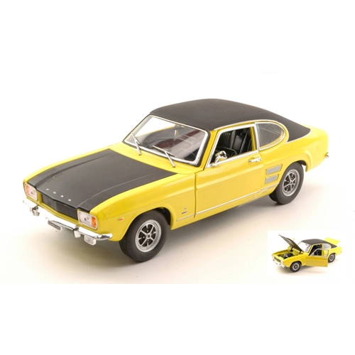 FORD CAPRI GT XLR 1700 1970 YELLOW/BLACK 1:24 Editoria Auto Stradali Modellino