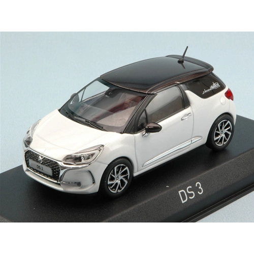 CITROEN DS 3 2016 PEARL WHITE WITH BLACK ROOF 1:43 Norev Auto Stradali Modellino