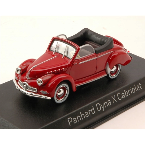 PANHARD DYNA X CABRIOLET 1951 RED 1:43 Norev Auto Stradali Modellino