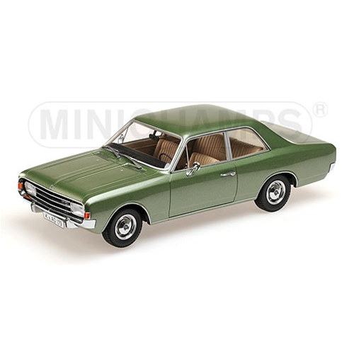 OPEL REKORD C 1966 GREEN METALLIC 1:18 Minichamps Auto Stradali Modellino