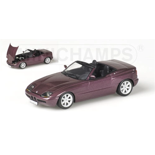 BMW Z 1 1991 PURPLE 1:43 Minichamps Auto Stradali Modellino