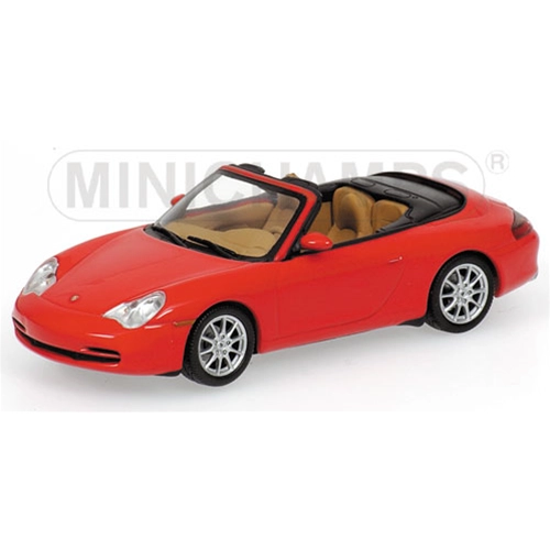 PORSCHE 911 CABRIO 2001 RED 1:43 Minichamps Auto Stradali Modellino