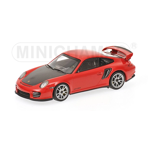 PORSCHE 911 997 II GT2 RS 2010 RED/BLACK 1:43 Minichamps Auto Stradali Modellino