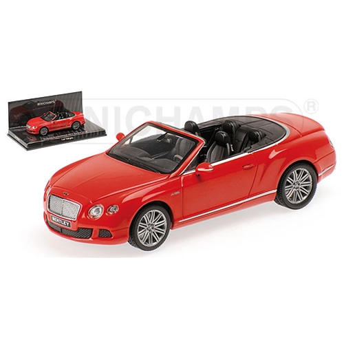BENTLEY CONTINENTAL GT SPEED CABRIO ST.JAMES 2012 RED 1:43 Minichamps Auto Stradali Modellino