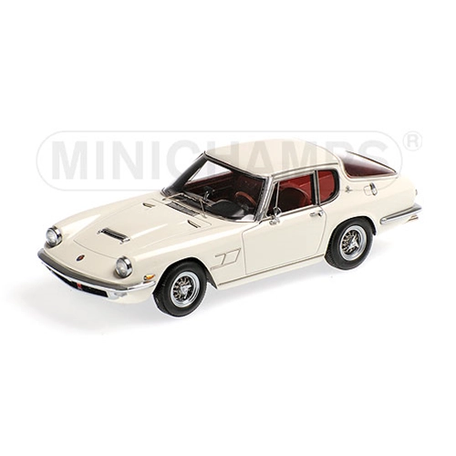 MASERATI MISTRAL 1963 CREME WHITE 1:43 Minichamps Auto Stradali Modellino