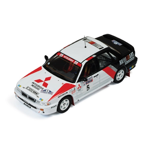 MITSUBISHI GALANT N.5 RETIRED RAC 1988 VATANEN-BELGLUND 1:43 Ixo Model Auto Rally Modellino