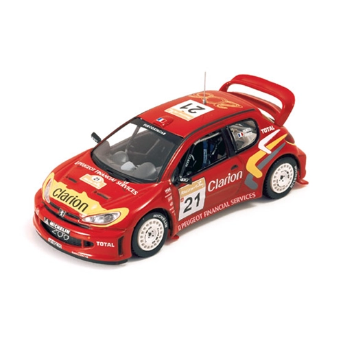 PEUGEOT 206 N.21 TURKEY 2003 1:43 Ixo Model Auto Rally Modellino