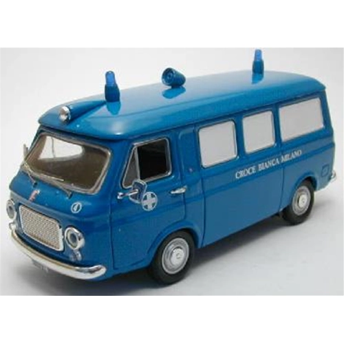 FIAT 238 AMBULANZA CROCE BIANCA MILANO 1:43 Rio Ambulanze Modellino