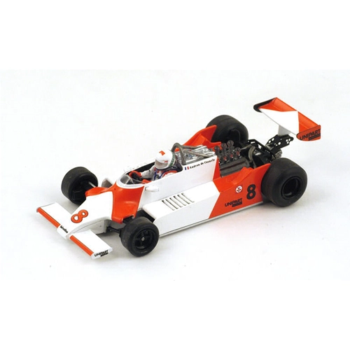 MC LAREN M29 A.DE CESARIS 1981 N.8 COLLISION US WEST GP LONG BEACH 1:43 Spark Model Formula 1 Modellino