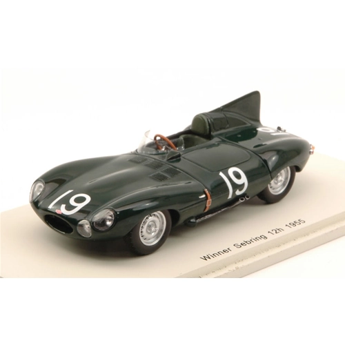 JAGUAR D N.19 WINNER 12H SEBRING 1955 M.HAWTHORN-P.WALTERS 1:43 Spark Model Auto Competizione Modellino