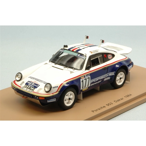 PORSCHE 953 N.177 26th DAKAR 1984 KUSSMAUL-LERNER 1:43 Spark Model Auto Rally Modellino