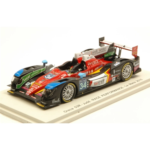 ORECA 03R N.34 44th Le Mans 2016 N.LEUTWILER-S.NAKANO-J.WINSLOW 1:43 Spark Model Auto Competizione Modellino