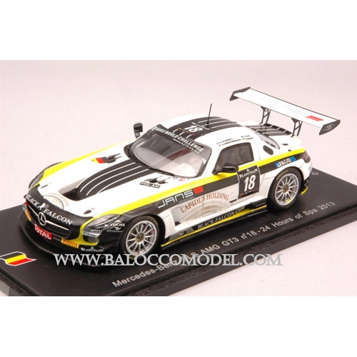 MERCEDES SLS GT3 N.18 24H SPA 2013 HUMMEL-JANS-JAGER-CHRISTODOULOU 1:43 Spark Model Auto Competizione Modellino