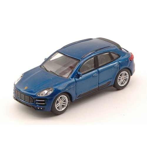 PORSCHE MACAN TURBO 2013 BLUE 1:64 Schuco Auto Stradali Modellino