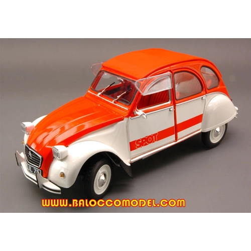 CITROEN 2 CV CHARLESTON 1982 WHITE/ORANGE 1:18 Solido Auto Stradali Modellino