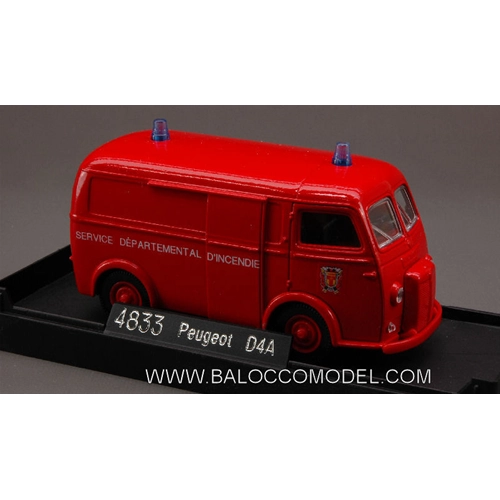 PEUGEOT D 4 TOLEE 1964 POMPIERS 1:43 Solido Pompieri Modellino