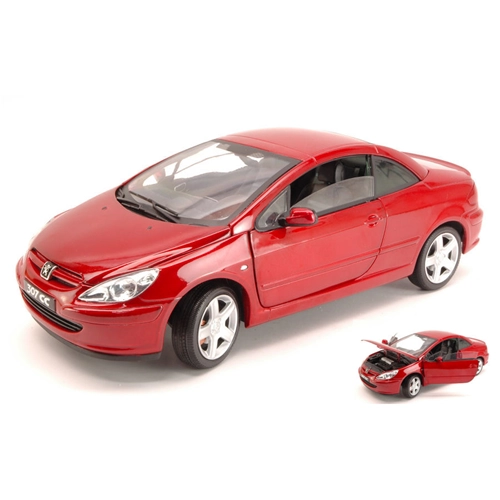 PEUGEOT 307 CONVERTIBLE 2003 RED 1:18 Solido Auto Stradali Modellino