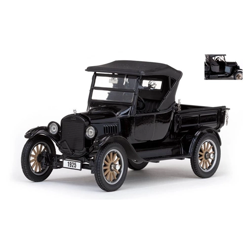 FORD MODEL T PICK UP CLOSED CONVERTIBLE 1925 BLACK 1:24 SunStar Auto d'Epoca Modellino