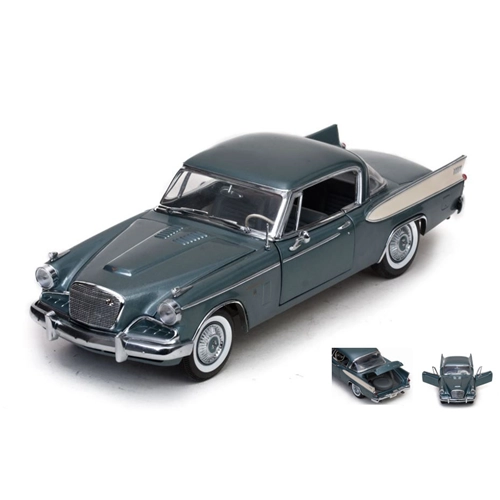 STUDEBAKER GOLDEN HAWK 1957 METALLIC BLUE 1:18 SunStar Auto Stradali Modellino
