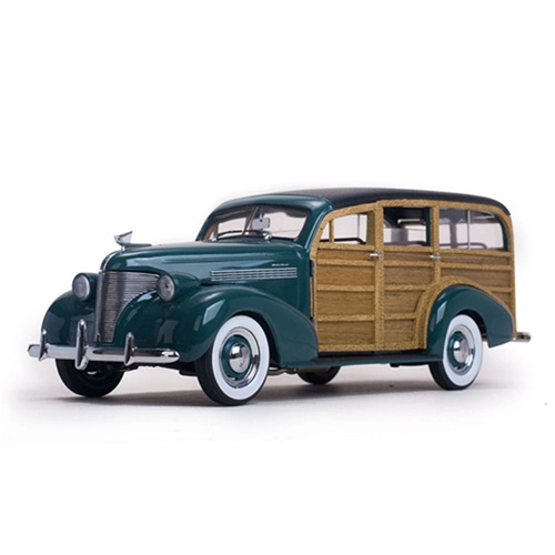 CHEVROLET WOODY STATION WAGON 1939 WOODY/YOSEMITE GREEN 1:18 SunStar Auto d'Epoca Modellino