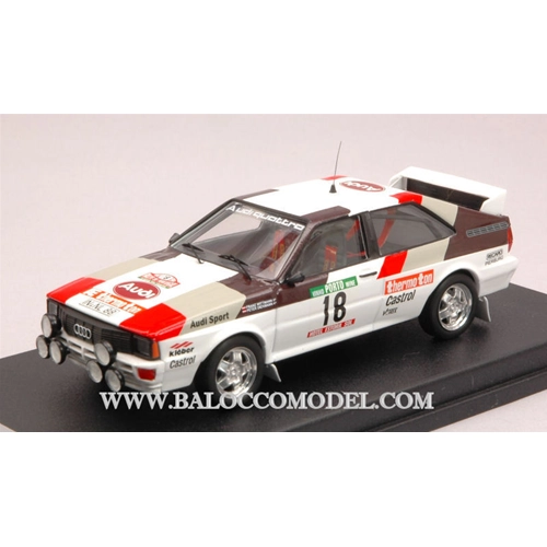 AUDI QUATTRO N.18 3rd PORTUGAL 1982 WITMANN-DIEKMANN 1:43 Trofeu Auto Rally Modellino