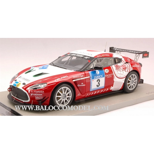 ASTON MARTIN V12 ZAGATO N.3 NURBURGRING 2012 1:18 Tecnomodel Auto Competizione Modellino