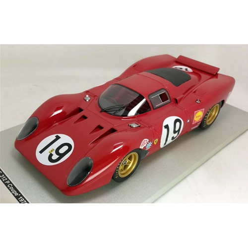 FERRARI 312 P COUPE' N.19 ACCIDENT LE MANS 1969 C.AMON-P.SCHETTY LIM.150 1:18 Tecnomodel Auto Competizione Modellino