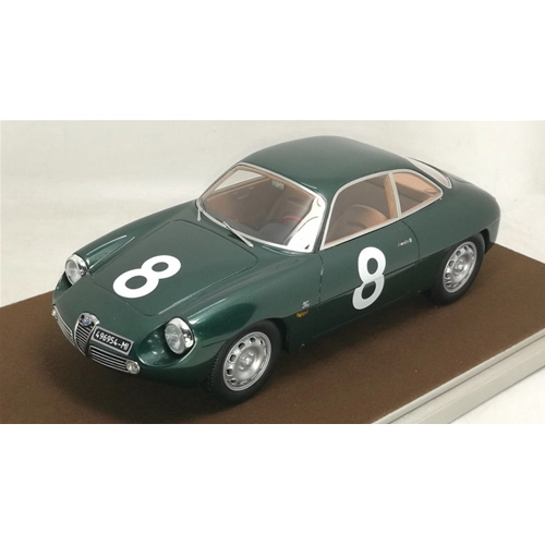 ALFA ROMEO GIULIETTA SZ N.8 DNF TARGA FLORIO 1961 DI PRIOLO-MANFREDINI 1:18 Tecnomodel Auto Competizione Modellino