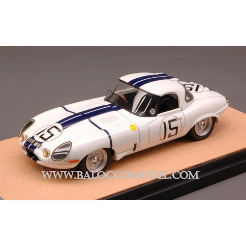 JAGUAR E TYPE N.15 9th Le Mans 1963 CUNNINGHAM-GROSSMAN ED.LIM.PCS 40 1:43 Tecnomodel Auto Competizione Modellino