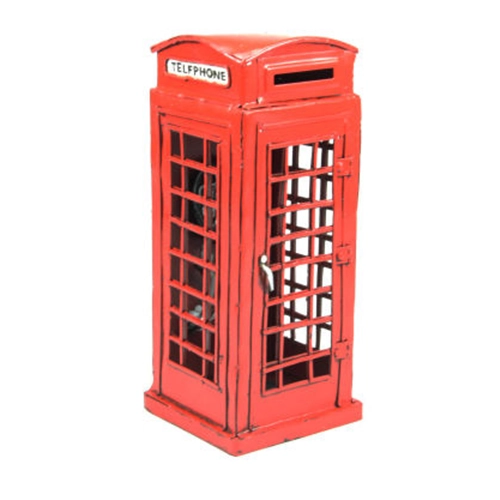 RED LONDON TELEPHONE BOOTH 1920 h.cm 19 Timplate Gift's Art.Vari Modellino