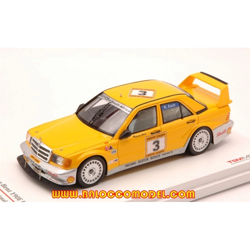 MERCEDES 190E N.3 R.ASCH YELLOW PAGE 200 INVITATION KYALAMI 1990 1:43 True Scale Miniatures Auto Competizione Modellino