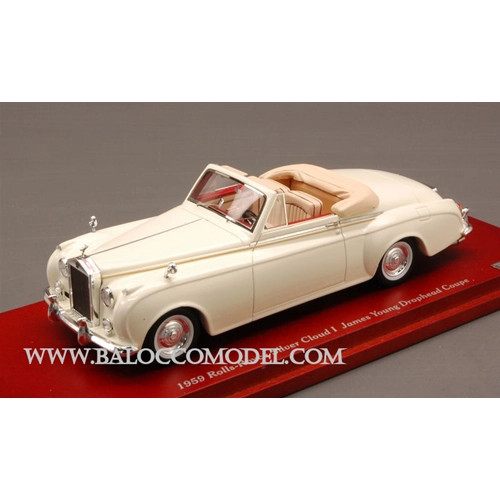 ROLLS ROYCE SILVER CLOUD I J.JOUNG DROPHEAD COUPE' 1959 CREAM 1:43 True Scale Miniatures Auto Stradali Modellino