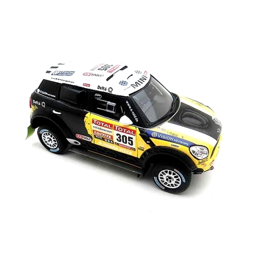 MINI COUNTRYMAN N.305 2nd DAKAR 2012 N.ROMA-M.PERIN 1:43 True Scale Miniatures Auto Rally Modellino