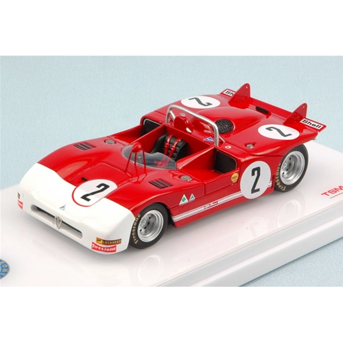 ALFA ROMEO 33/3 N.2 2nd TARGA FLORIO 1971 A.DE ADAMICH-G.VAN LENNEP 1:43 True Scale Miniatures Auto Competizione Modellino